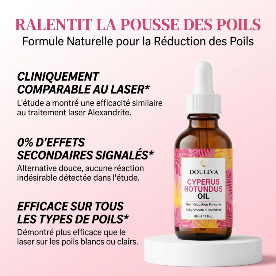 Douciva Huile Botanique Anti-Repousse | Alternative Naturelle au Laser